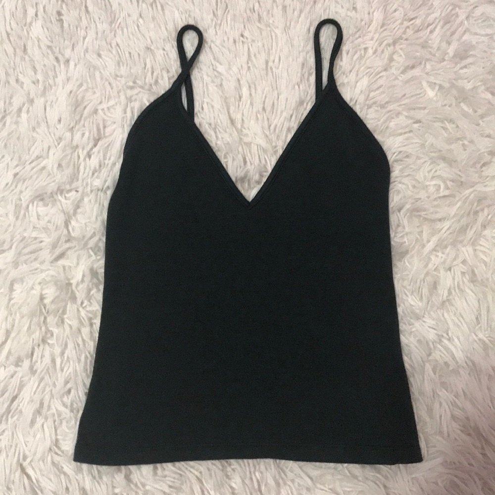 Brandy Melville Dark Green Crop Top